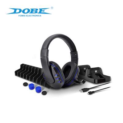 DOBE Factory Original Headphone Game Disc Box Storage Dual Charging Dock Charge Cable Thumbstick For Sony PS4 Dualshock4